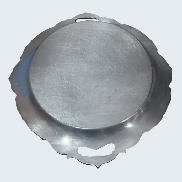 Reed & Barton King Francis Large Handled Metal Serving Tray Silverplate - Picture 5 of 16